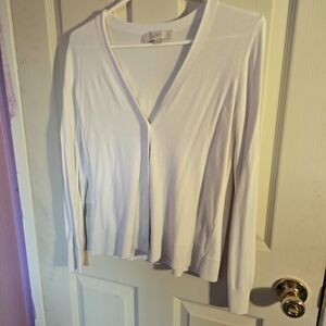 White Long Sleeve Cardigan